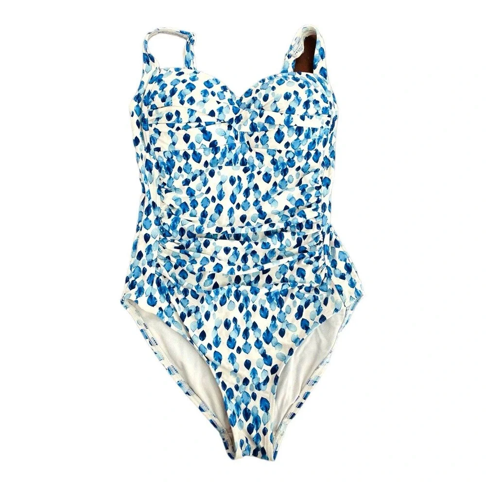 NIPTUCK SWIM Tummy Control Multifit‎ Cup Geometric One Piece Swimsuit sz 4